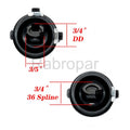 3/4" 36 Spline Steering U Joint, 3/4" DD to 3/4" 36 Spline Coupler UC008